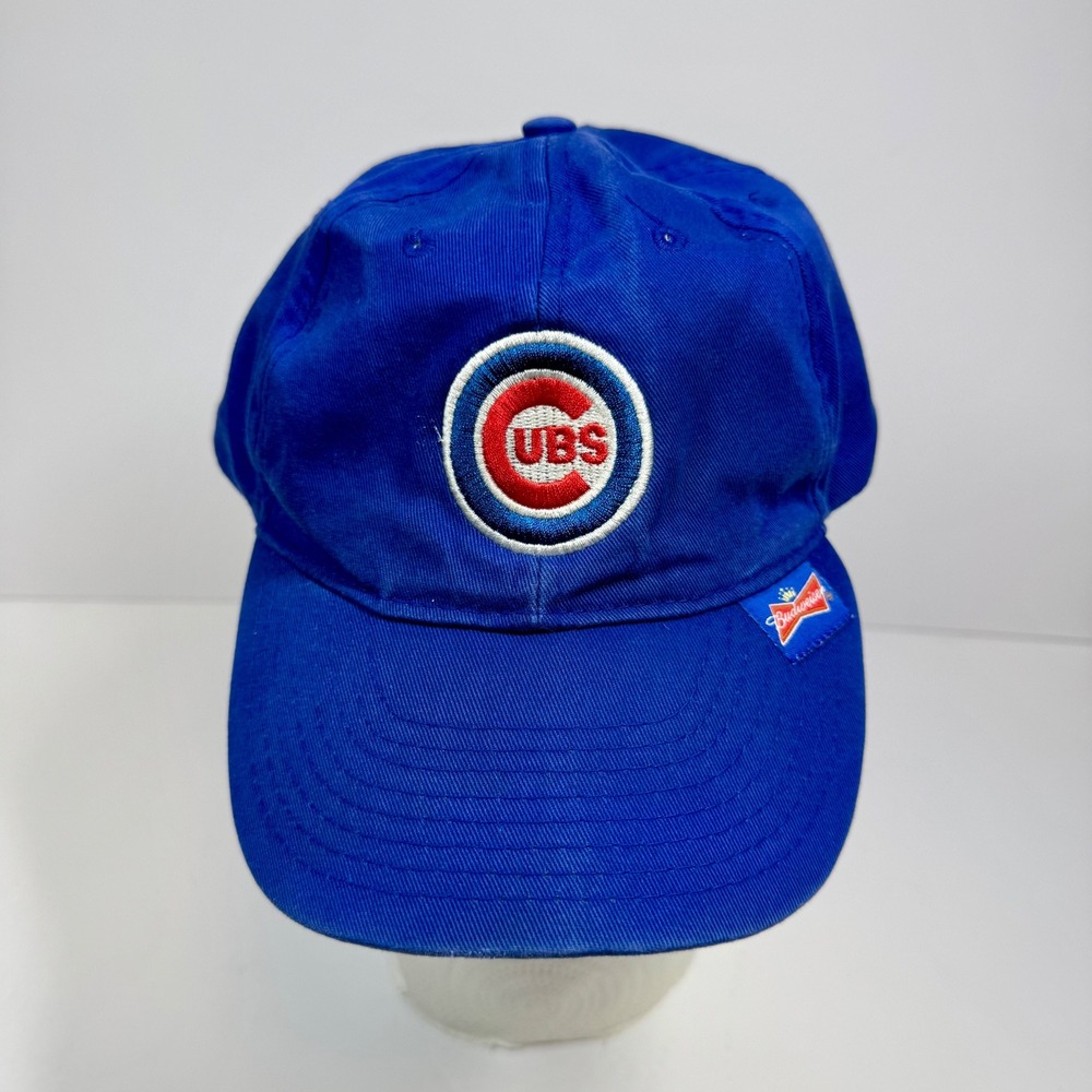 Vintage Chicago Cubs Budweiser Hat MLB Baseball Cap Adjustable Adult Blue